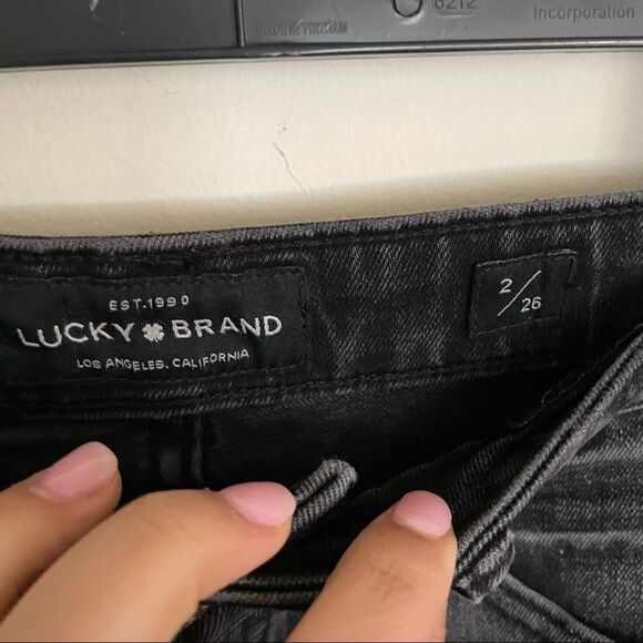 Lucky Brand Lucky Pins Black High Rise Shorts Size 26 - Picture 3 of 6